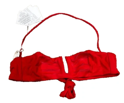 Nuevo con etiquetas Top de bikini bandeau bandeau de alambre La Perla V para mujer talla US 6 rojo Foto 1 de 3