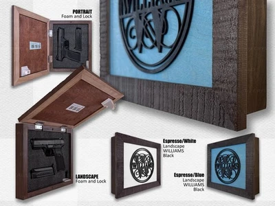 Hidden Gun Storage | Personalized Concealment Case with 3D Family Name Monogram - Image 1 of 4