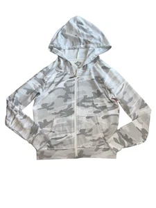 T2 Love Girls Gray Camouflage Rainbow Embroidered Thumbhole Zip Hoodie 12 - Picture 1 of 6