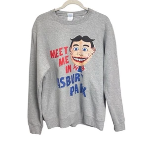 Unisex Mens Sz M Meet Me In Asbury Park Tillie Long Sleeve Crewneck Sweatshirt - Picture 1 of 7