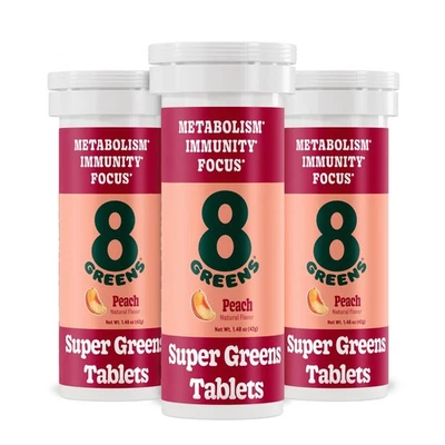 Tabletas Supergreens | Tableta superalimento en polvo, metabolismo inmunidad y enfoque Foto 1 de 4