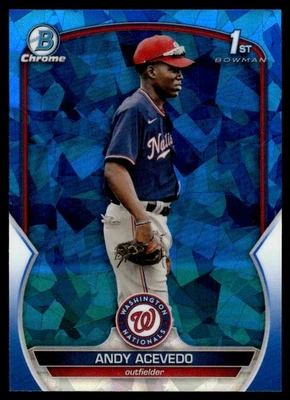 2023 Bowman Chrome Prospects Sapphire Edition Andy Acevedo Washington Nationals - Image 1 of 2