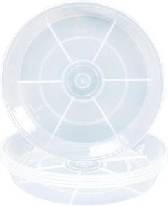 6 Pack Plant Saucer Drip Tray, 4 5 6 8 9 10 12 14 16 18 6" - 6Pcs, Clear - Picture 1 of 6