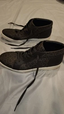 Calvin Klein, Men's Brown Shoes, Size 12, Lightly Worn, CK Logo. - Image 1 of 4