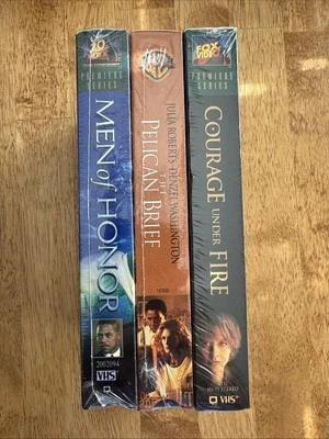 Courage Under Fire / Men Of Honor / Pelican Brief THRILLER VHS Lot New & Sealed - Image 1 of 4