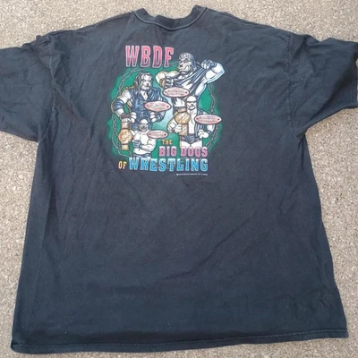 Vintage Big Dogs WWF Wrestling Steve Austin Hulk Hogan Black Mens 4XL 90s - Image 1 of 4