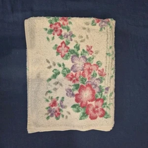 Asciugamano da bagno vintage Dundee vintage cotone floreale rosa verde asciugamano vintage 46 x 28" - Foto 1 di 13