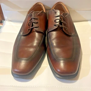 Ecco Mens Shoes Size 46 EU/12W US -Brown, Oxford Lace-Up Dress Shoes-Extra Width - Picture 1 of 9