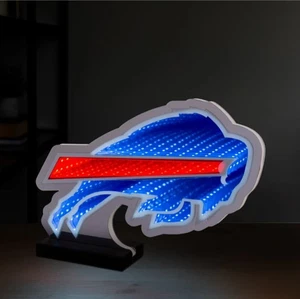 Authentic Sporticulture NFL LED Infinity Logo Light / BUFFALO BILLS  Reg $85 - Picture 1 of 8
