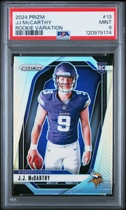 2024 Panini Prizm JJ McCarthy Rookie Variation #13 PSA 9 Minnesota Vikings RC - Picture 1 of 2