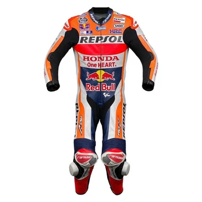 Traje de cuero para carreras de motocicletas Honda 2025 para hombre aprobado por la CE equipo de pista de motociclista Foto 1 de 4