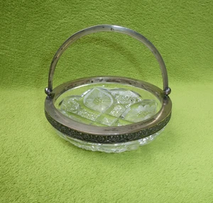 875er Silber Kristall Schale Russisch Henkelschale Vintage - Bild 1 von 8