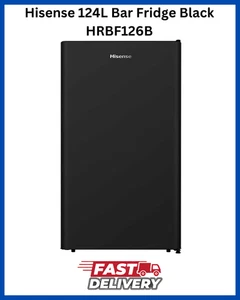 Hisense 124L Bar Fridge Black HRBF126B Reversible Door Flat Door Design New - Picture 1 of 3