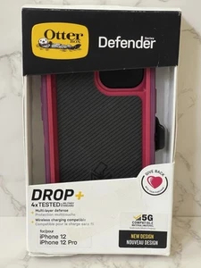 Otterbox Defender Series Case for Apple iPhone 12 & 12 Pro Berry Potion Open Box - Imagen 1 de 10