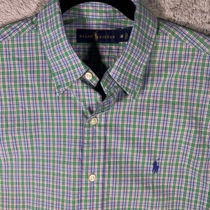 Polo Ralph Lauren Hemd Herren M Mehrfarbig Gingham Kariert Langarm Knopfleiste - Bild 1 von 7