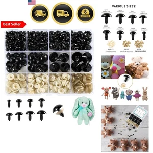 Sicherheitsaugen zum Häkeln Amigurumi Basteln Stofftier DIY 8 Größen 260 Teile - Bild 1 von 9