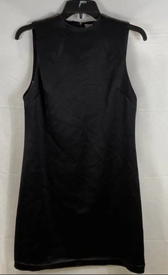 Alice + Olivia Kelli High Neck Sleeveless Shift Little Black Dress Sz 4 - Image 1 of 4