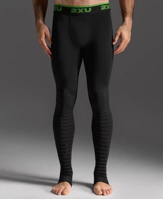 2XU Power Recovery Compression Tights In Black with Nero Stripes Men's XLT  Used - Image 1 of 4