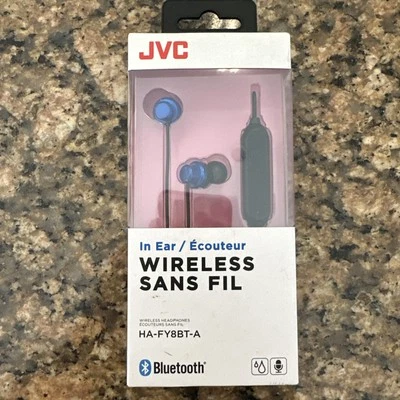 JVC Kenwood HA-FY8BT-A Wireless earphone Bluetooth Blue Earbuds - Image 1 of 2