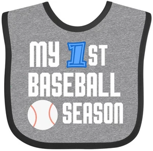Inktastic My 1st Baseball Season Baby Bib Children First Boy Toddler Clothing - Picture 1 of 9