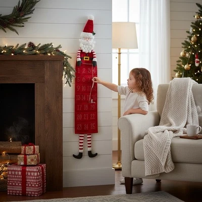 Pottery Barn Kids Skinny Santa Advent Calendar Christmas Santa - Image 1 of 4