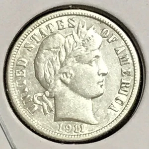 U.S. Baber Dime XF/AU 1911-D - Picture 1 of 2