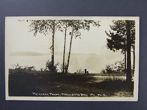 Pickerel Point Malletts Bay Vermont VT vera foto cartolina RPPC c.1920 - Foto 1 di 2