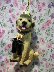 NEW DOG BLONDE LABRADOR RETRIEVER HUNTING RESIN ORNAMENT - Picture 1 of 1