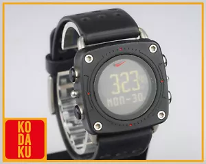 Nike sport watch RARE WC0070-935 Mettle Drill Black Polymers Digital LCD - Picture 1 of 11