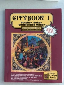 Citybook I Butcher Baker Candlestick Maker City Adventures D&D Flying Buffalo - Imagen 1 de 1