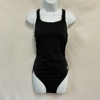 Speedo Endurance+ Womens 14/40 Black One Piece Unlined Training Swimsuit Sporty - Image 1 of 4