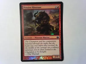 Foil Pensive Minotaur Journey into Nyx - Magic the Gathering Mtg Red - Picture 1 of 1