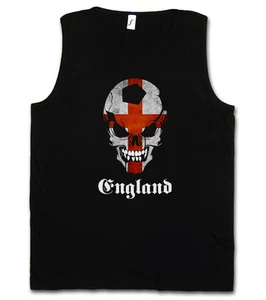CLASSIC FOOTBALL SOCCER ENGLAND SKULL TANK TOP GYM VEST - Fan Hooligan UK - Bild 1 von 2