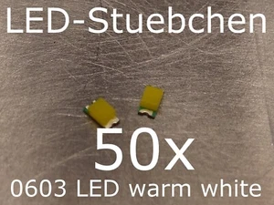 50x 0603 LED Warmweiss - Picture 1 of 2