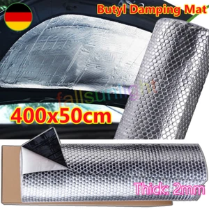 Alubutyl Matte Dämmmatte 2mm Selbstklebend 50x400 cm Anti Dröhn Fahrzeugdämmung - Bild 1 von 16
