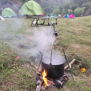 Camping Cookware Holder Pot Grill Stand Campfire Cooking Stand - Picture 1 of 12