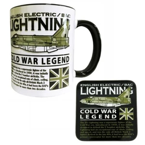BACs English Electric Lightning RAF Interceptor Fighter Aircraft Mug Coaster Set - Picture 1 of 3