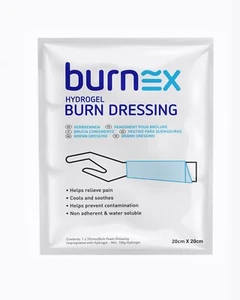 1 X Burnex Hydrogel Burn Dressing 20cm X 20cm First Aid Essential. - Picture 1 of 1