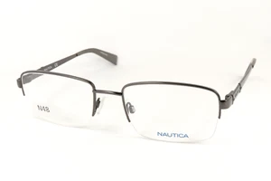 NAUTICA N7265 027 Gunmetal 56-20-140 Semi Rim Eyeglass Frames Flex Hinges N48 - Imagen 1 de 11