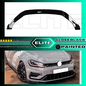 Black Front Bumper Splitter Lip For 2013-2016 Volkswagen Golf 7 MK7 GTI R Rline - Picture 1 of 2