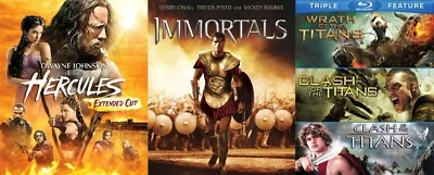 Hercules 2014 / Immortals / Clash of the Titans / Wrath of the Titans [Blu-ray] - Image 1 of 3