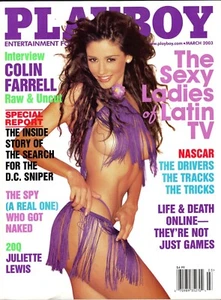 PLAYBOY March 2003 - Sexy Latin TV Ladies, Colin Farrell Intvw, Juliette Lewis - Imagen 1 de 2