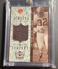 1999 UPPER DECK LEGENDS GAME WORN JERSEY JIM BROWN JERSEYS OF THE CENTURY  GJ10