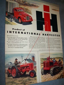 1946 IH International large truck Tractor Crawler tractor ad - Picture 1 of 1