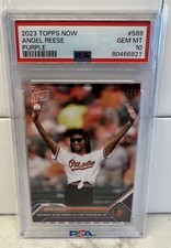 2023 Topps NOW Angel Reese Purple Parallel Card # 589 12/25 PSA 10 LSU Pop 1!