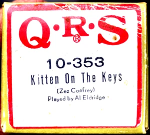 Rollo de piano para jugador QRS Zez Confrey's GATITO EN LAS LLAVES Al Eldridge 10-353 - Imagen 1 de 1