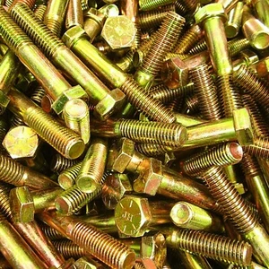 (50) 1/2"-13 X 3" Grade 8 Hex Head Cap Screw Bolt Yellow Zinc Plated Coarse - Picture 1 of 7