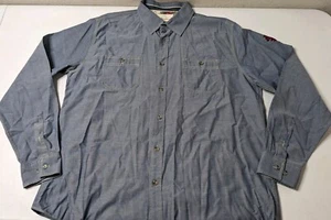 Weather Proof Vintage Shirt Men's Size XL Blue Denim Button Up Long Sleeve - Picture 1 of 5