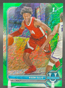 2021-22 Bowman University Keon Ellis Green Shimmer Refractor /99