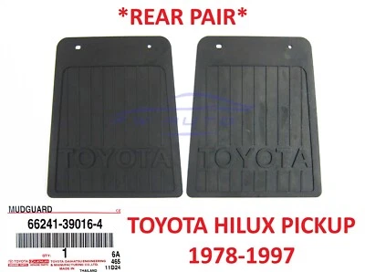 PAIR GENUINE REAR MUD FLAP FOR TOYOTA HILUX RN30 LN30 LN40 LN50 LN85 1979 - 1997 - Image 1 of 4